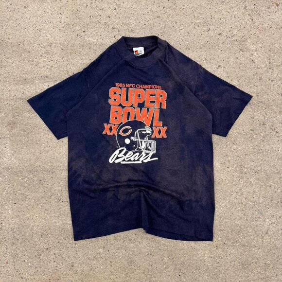 American Vintage Men's Navy and Orange T-shirt - Picture 1 of 5